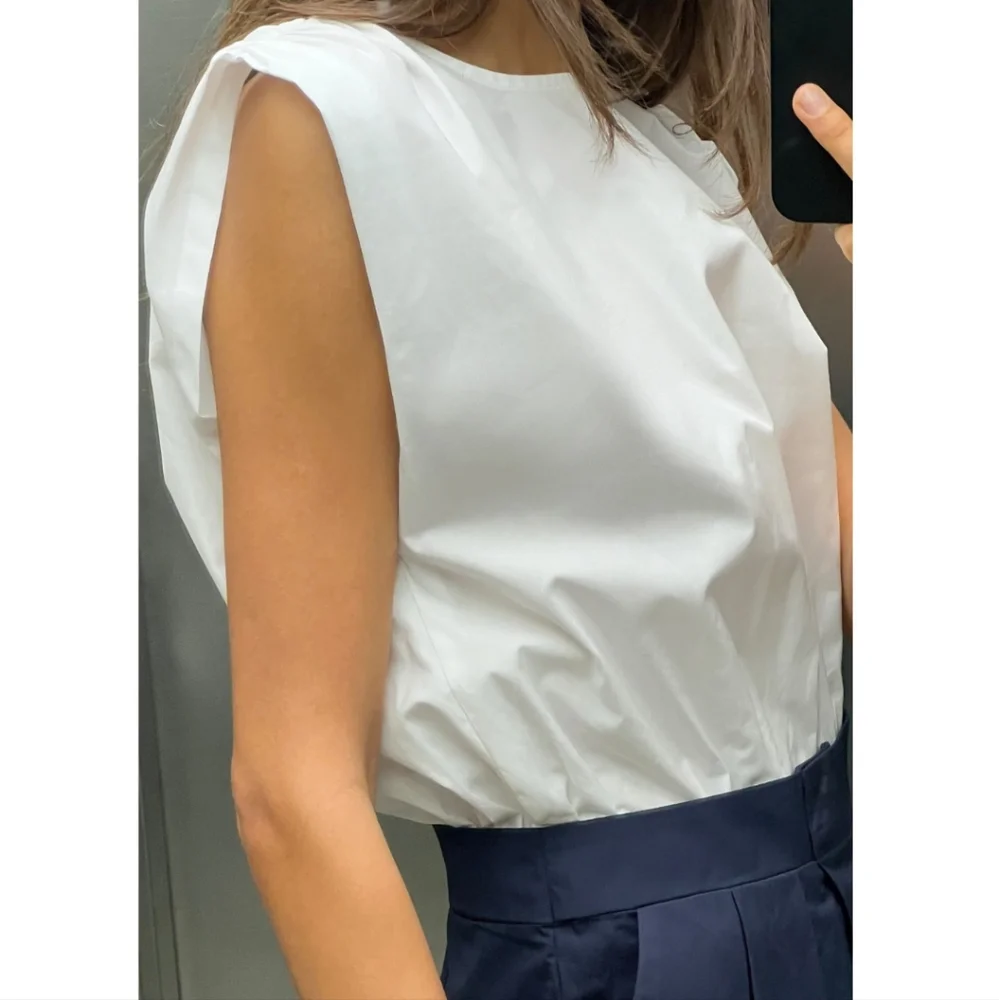 MIXED POPLIN FULL LENGTH JUMPSUIT SIZE M - Picture 2 of 7